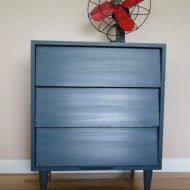 Midnight Mid-Century Nightstand