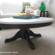 Painted Pedestal Coffee Table