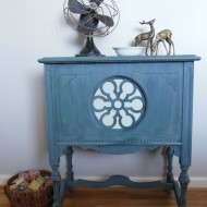 Oiled vs. Waxed Milk Paint: Peacock Nightstand