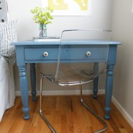 A Smokey Blue Writing Desk