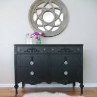 A black beauty with glass knobs