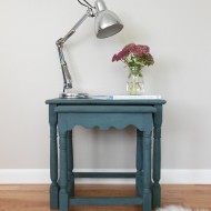 A pair of milk paint nesting tables