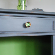 A Grey Buffet with a Green Interior