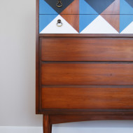 A Geometric Mid Century Dresser
