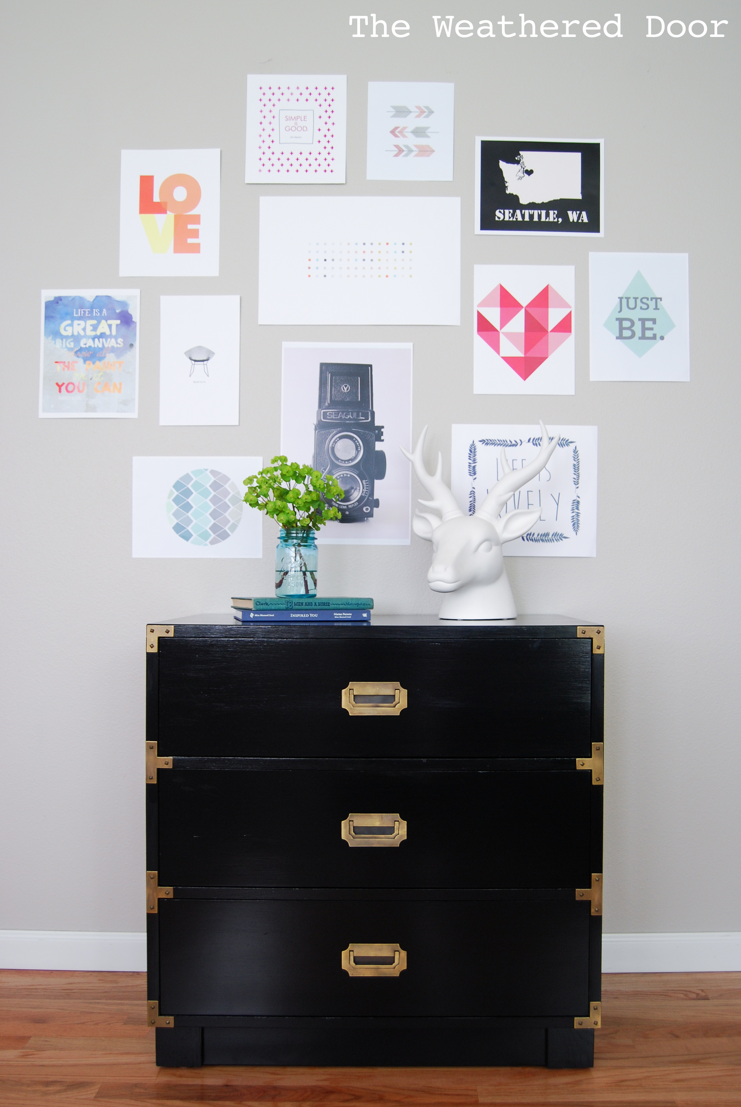Black on sale campaign dresser