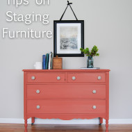 Staging furniture for photos