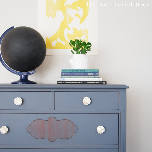 Furniture Reveal Blue Grey Dresser, Navy Blue And Grey Dresser With Gold Hardware