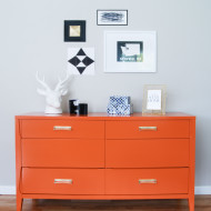 Before & After: Persimmon Mid Century Modern Dresser