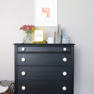 Furniture Reveal: Pitch Black Milk Paint Dresser
