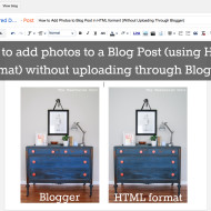 How to Add Photos to Blog Post (using HTML formant) without Uploading Through Blogger