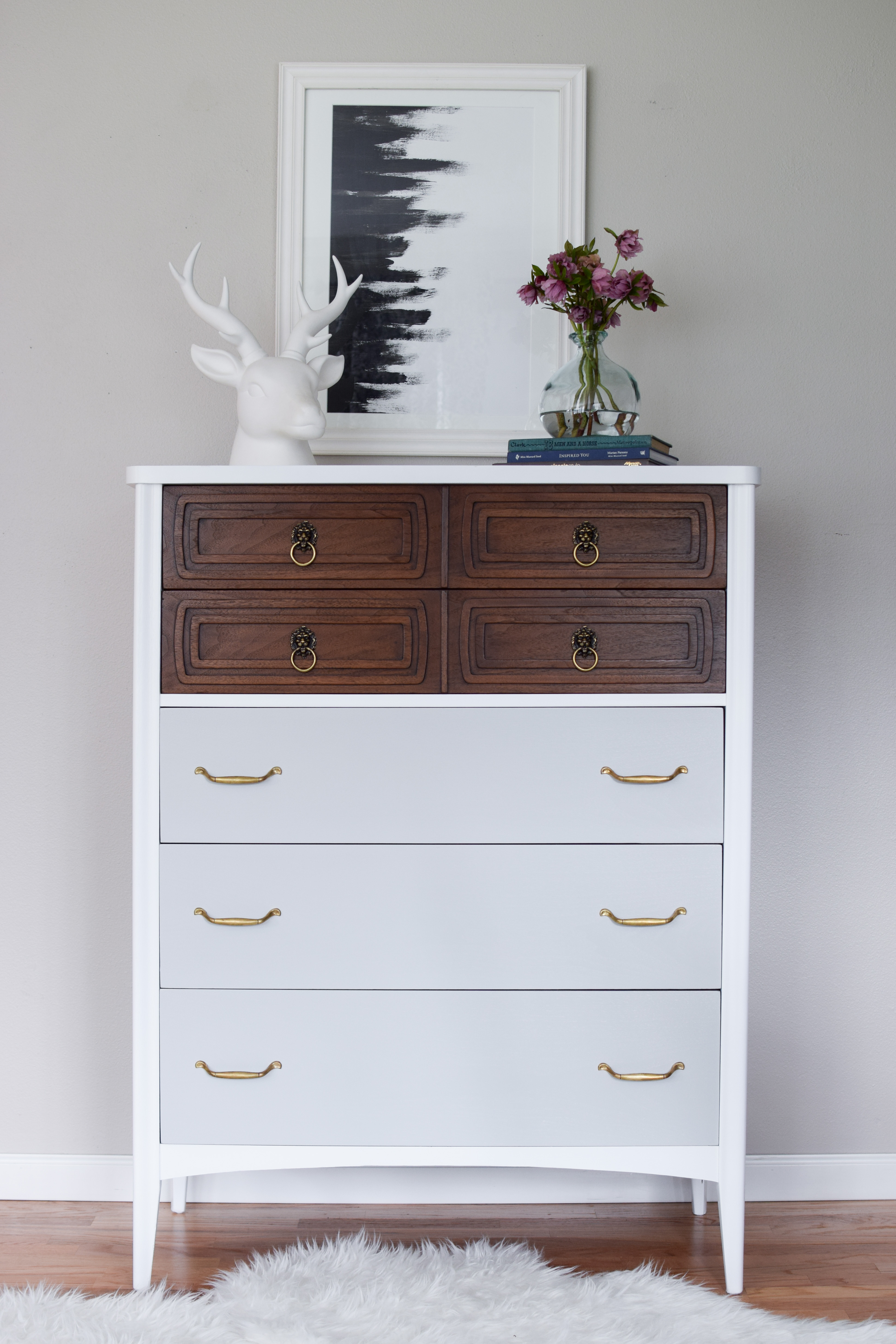 Tall And Modern Mid Century Dresser In, White Wood Dresser Tall