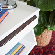 Furniture Reveal: White and Walnut Modular Mid Century Nightstand