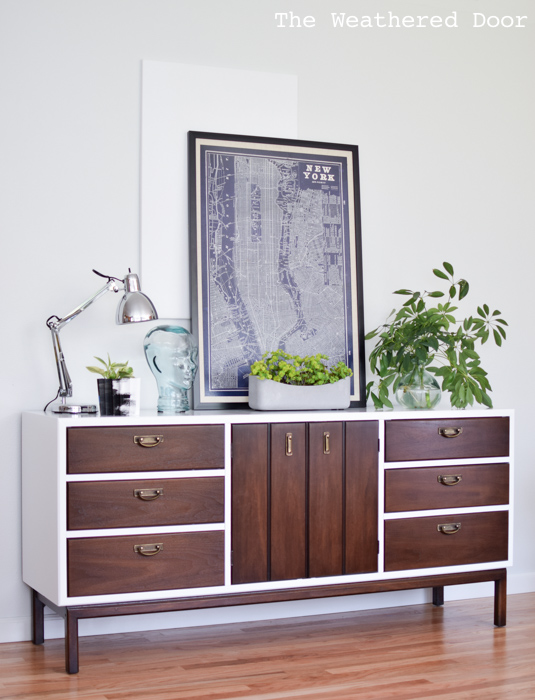 Fresh and Modern Mid Century Dresser with Geometric Drawers | from theweathereddoor.com-2
