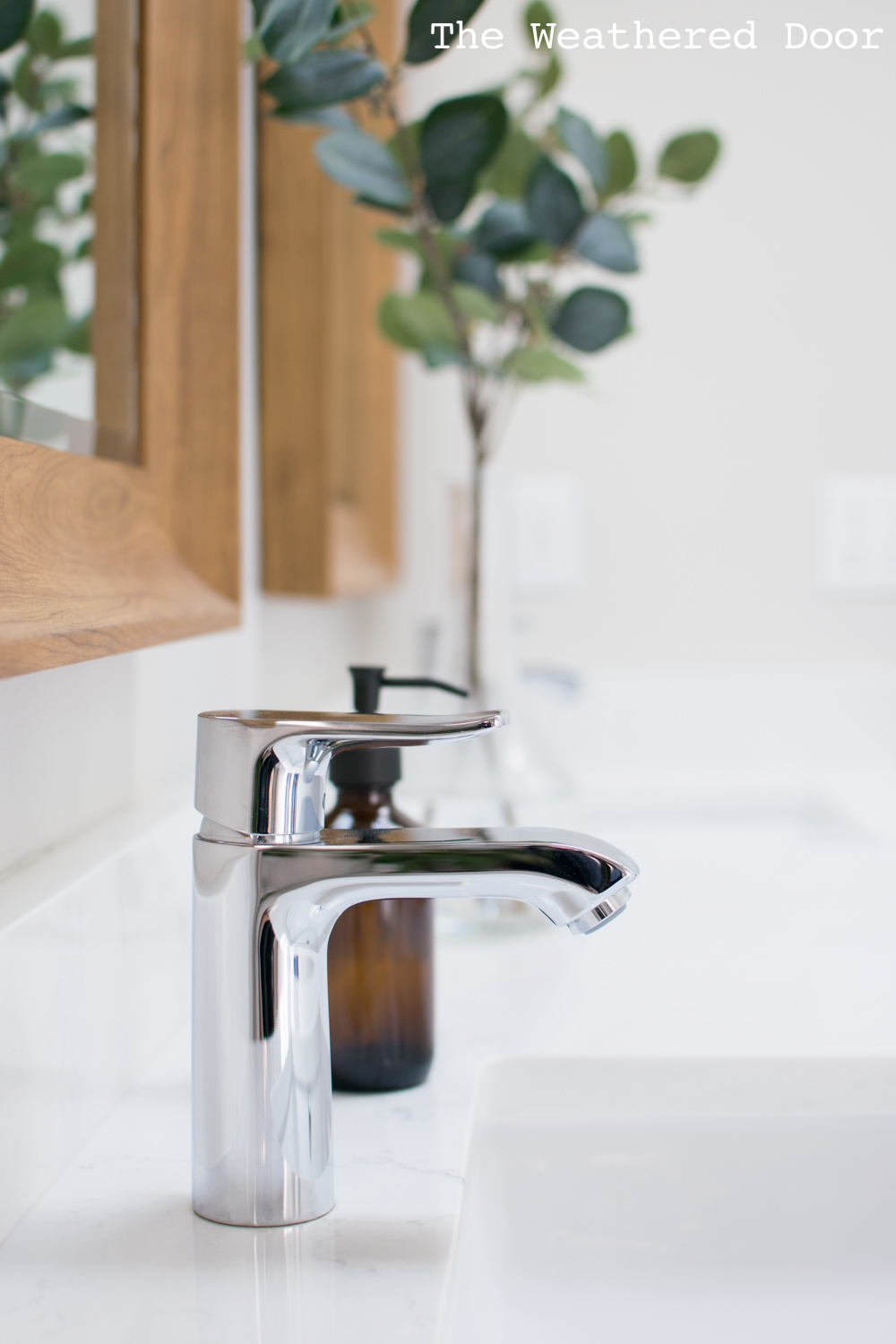 Gray and White Guest Bathroom Makeover Reveal