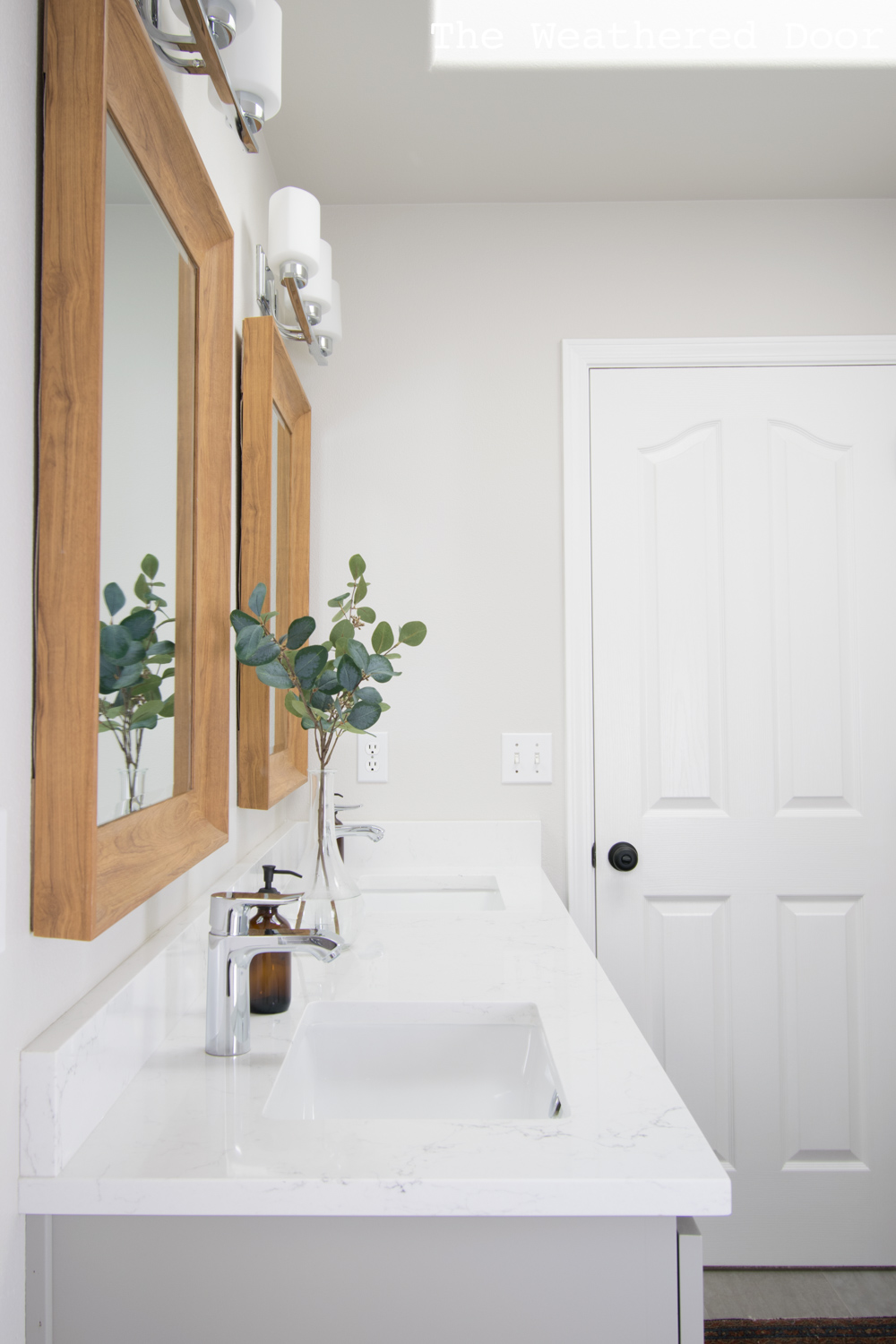 Gray and White Guest Bathroom Makeover Reveal