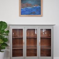 A china hutch turned modern cabinet and bleed through