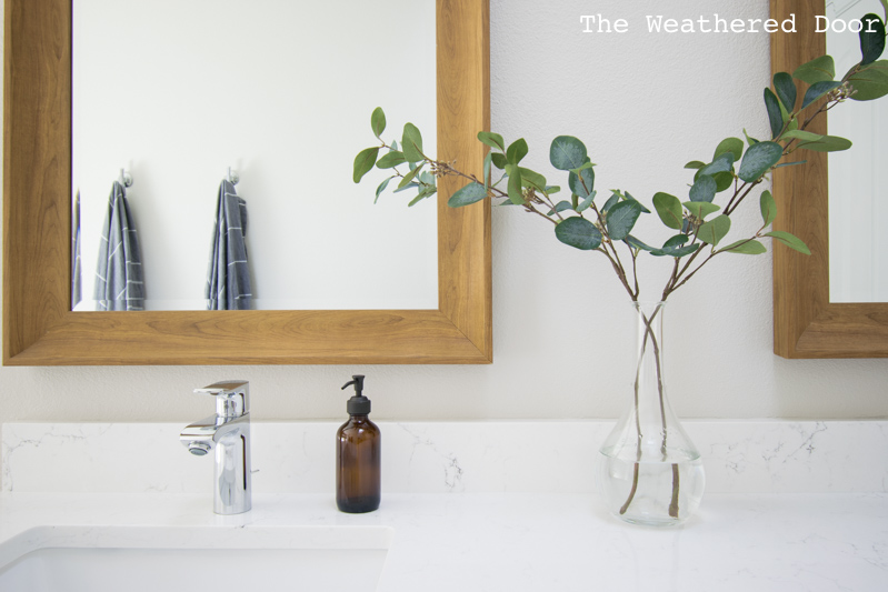 Gray and White Guest Bathroom Makeover Reveal