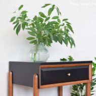 Satin Black Mid Century Nightstand Makeovers