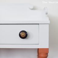 Before & After | Orange and Grey Color Block Nightstands