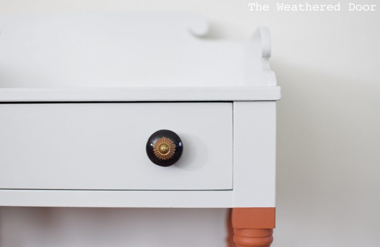 Before & After | Orange and Grey Color Block Nightstands