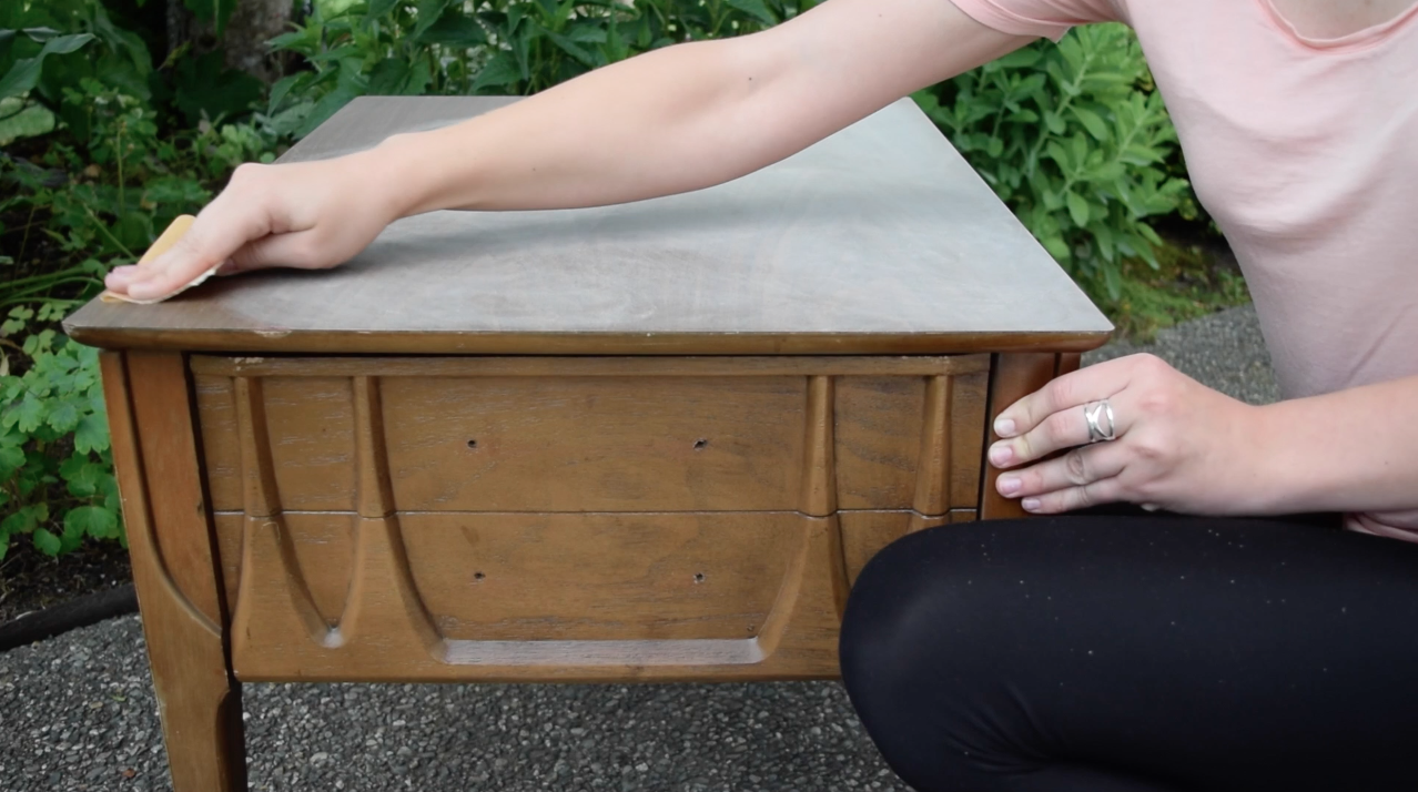 Furniture Makeover Video: Mid Century Table Start to Finish