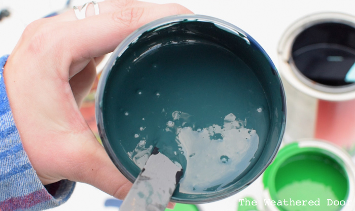 Mixing Custom Paint Colors - Teal Green