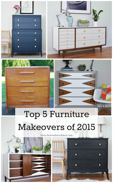 Top 5 Furniture Makeovers of 2015 from The Weathered Door | theweathereddoor.com-1