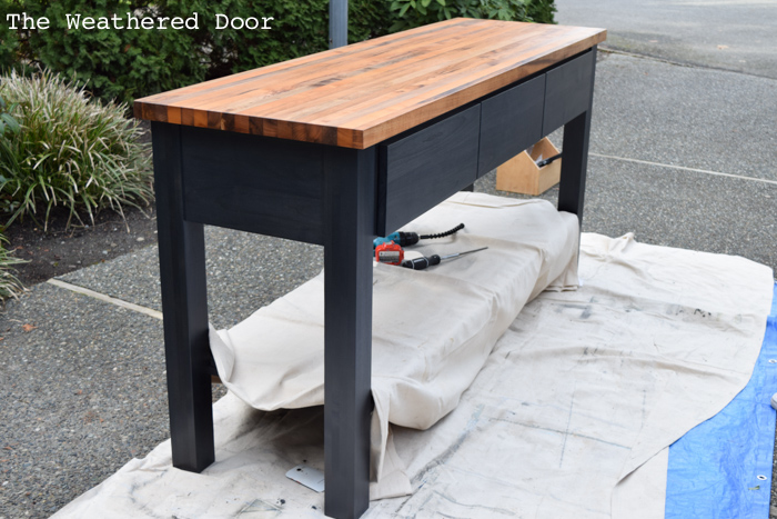 Woodworking Alder Custom Kitchen Island 