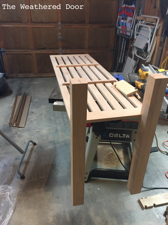 Woodworking Alder Kitchen Island progress WD-11