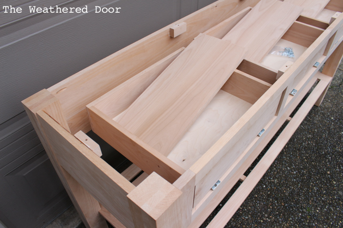 Woodworking Alder Custom Kitchen Island progress